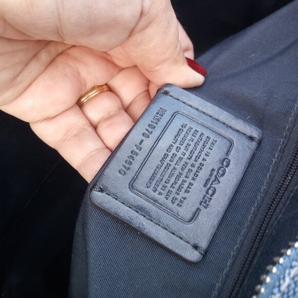 Coach large denim blueCity zip  tote bag - Picture 8 of 9